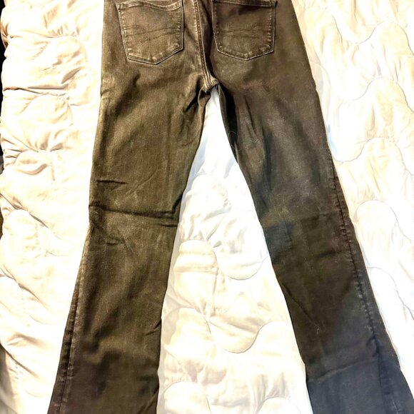 American Eagle Jeans Size 10 Regular Inseam 30 inches Black Boot cut - Picture 2 of 11